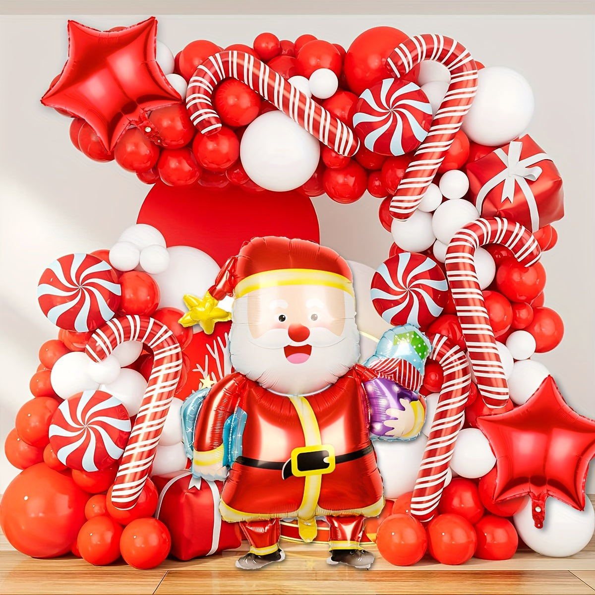 Christmas Santa Claus Balloon Set - Holiday Decoration for Indoor/Outdoor Party