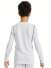 Boy's Sports Long Sleeve Top Quick Drying Active Bottoming Shirt