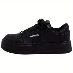 Women's Lace-up Non-slip Skate Shoes - Comfy Low Sneakers
