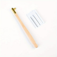 Embroidery Crochet Hooks w/ 3 Needles Wooden Handle French Tambour Tools