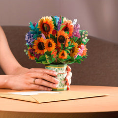 Pop Up Cards Sunflower Card 9 Inch Flower Bouquet Card Birthday Anniversary 3D