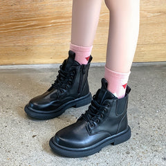 Girls Kids Ankle Boots Comfortable Non Slip Zipper Indoor Outdoor Autumn Winter