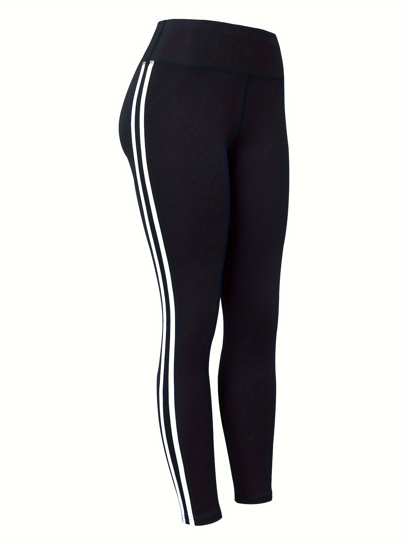 5pcs Stripe Side Yoga Leggings High Waist Fitness Workout Gym