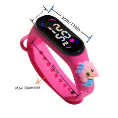 Cartoon Princess Silicone LED Electronic Watch Waterproof
