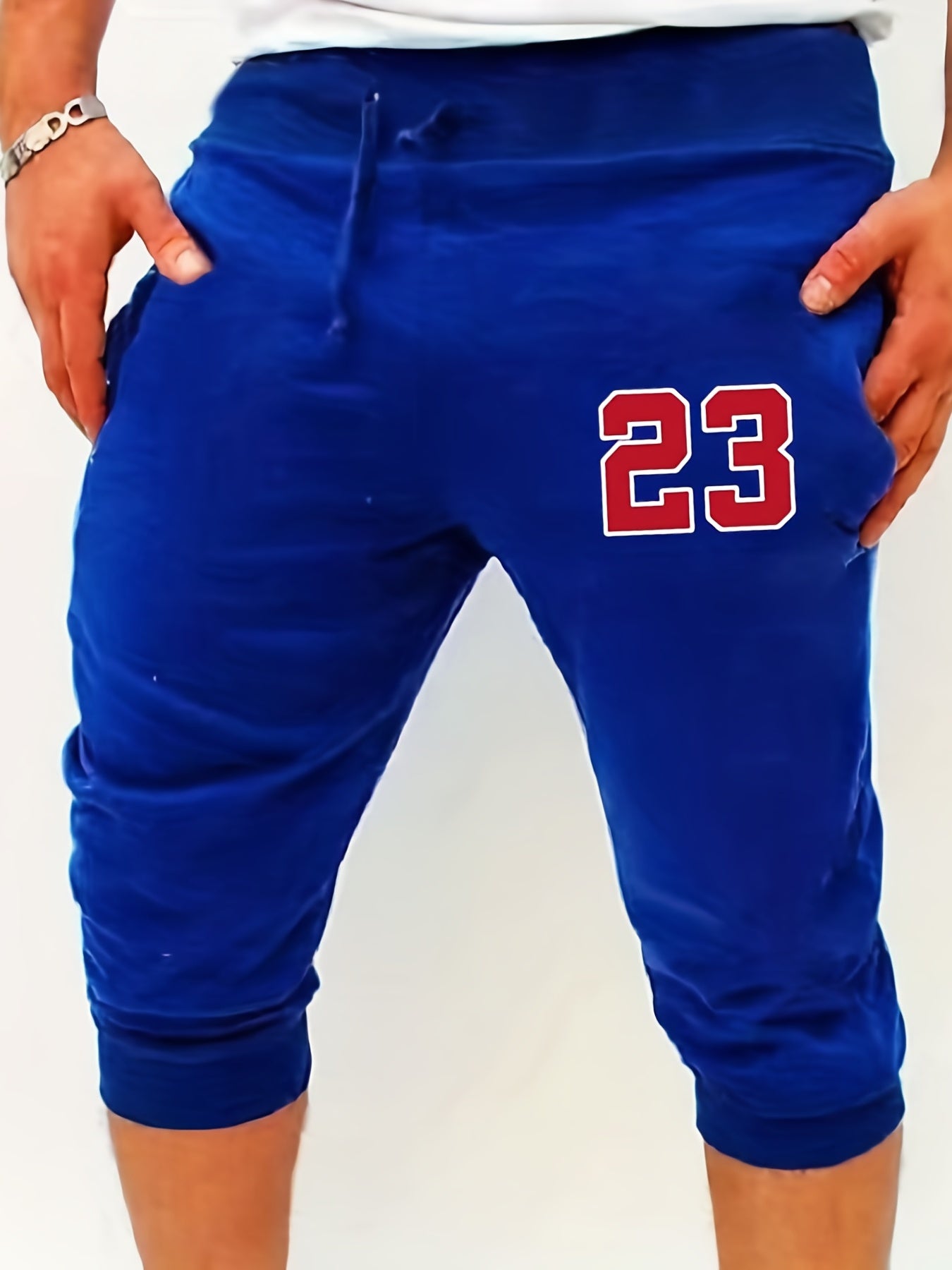 Men's Solid Comfy Shorts Elastic Waist Drawstring
