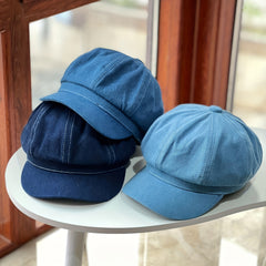 Cotton Breathable Retro Sunshade Plaid Hat For Men Women