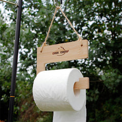 Wooden Tissue Holder for Camping and Picnic Hanging Rack for Towels