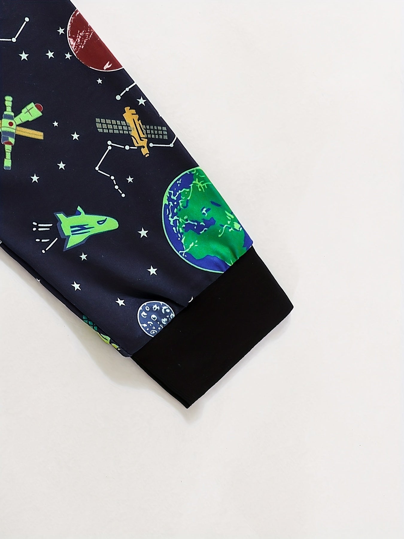 Space Planets Pajama Set for Kids Long Sleeve Top & Pants