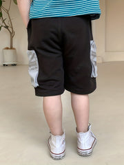 Boys Shorts Patch Zipper Pockets Casual Comfortable Breathable For Summer Kids