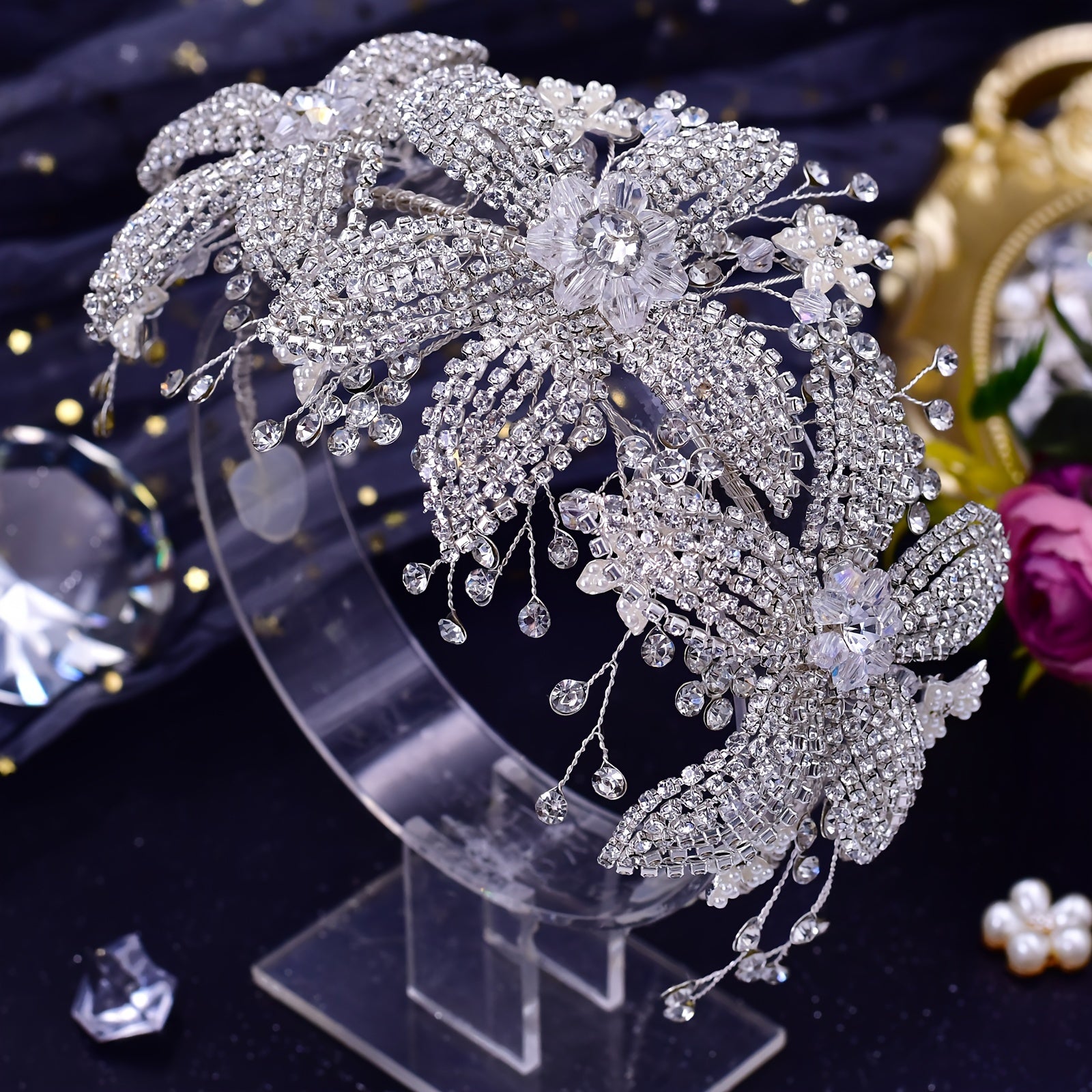 Hand-Woven European and American Bride's Hair Accessory for Wedding