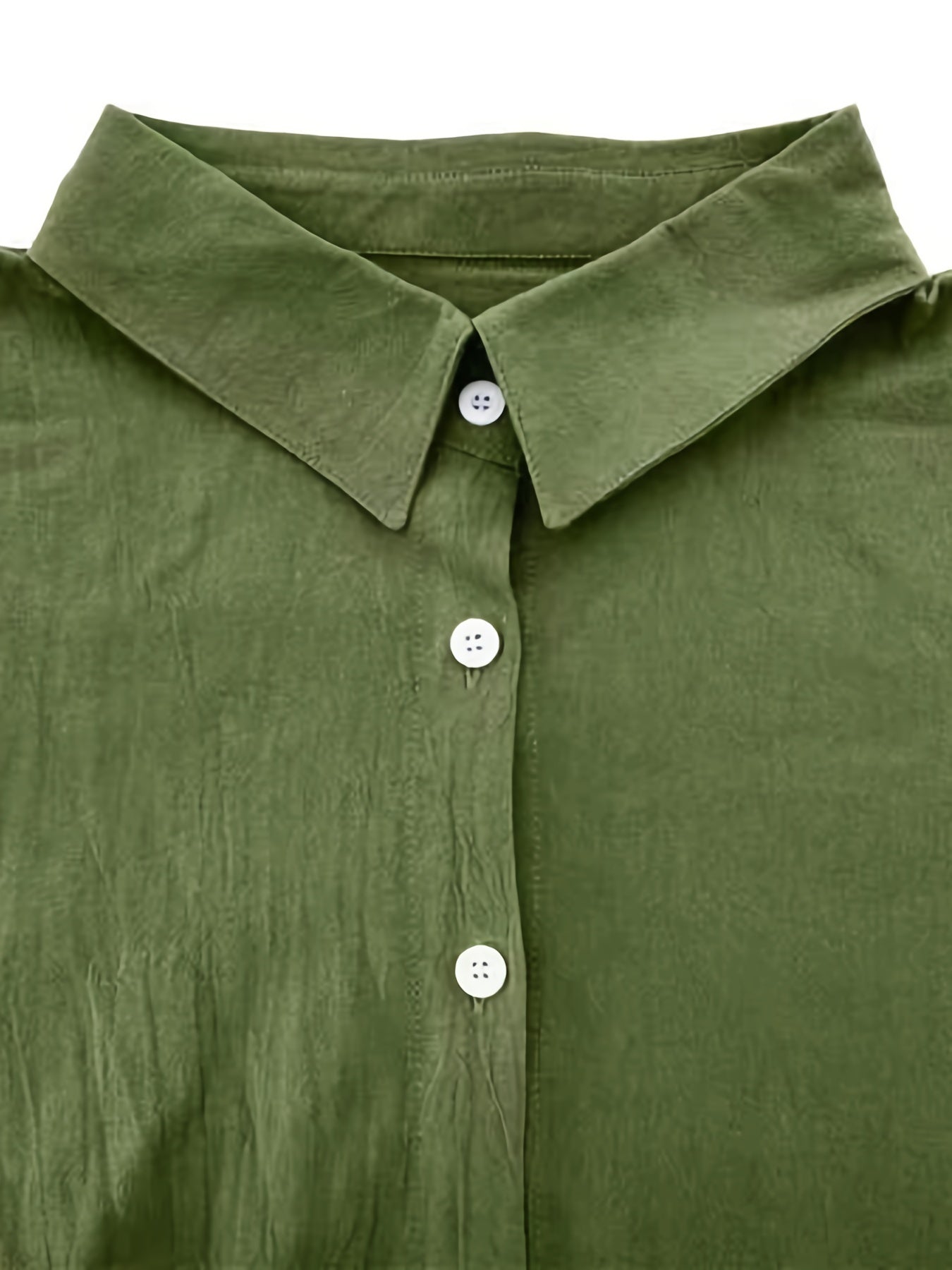 Maxi Shirt Dress Roll Up Sleeve Button Up Collar