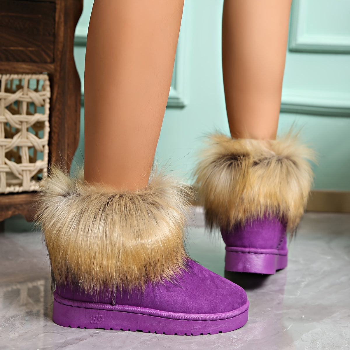 Warm Snow Boots For Women Medium Tube Plus Velvet Thickened Comfortable