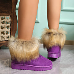 Warm Snow Boots For Women Medium Tube Plus Velvet Thickened Comfortable