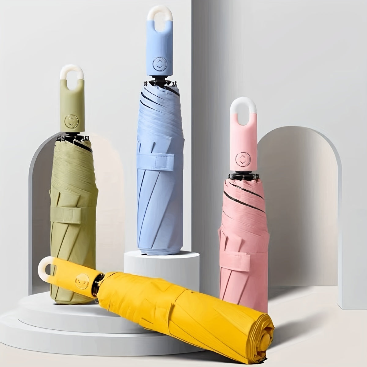 Folding Portable Waterproof Vinyl Automatic Umbrella