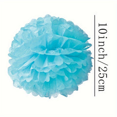 33 Colors 6pcs 10inch Paper Flower Wedding Birthday Christmas Year Paper Pompom