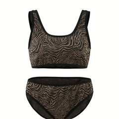 Seamless Bra & Panties Set Women's Plus Stretch Casual