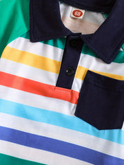 Baby Boys Striped Polo Shirt for Summer