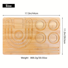 Hobbyworker Bamboo Beads Tray Bracelet Sizer Board for Jewelry Making