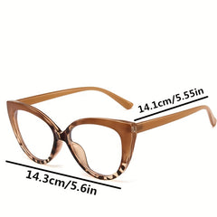 Cat Eye Anti Light Glasses Clear Lens Optical Spectacles
