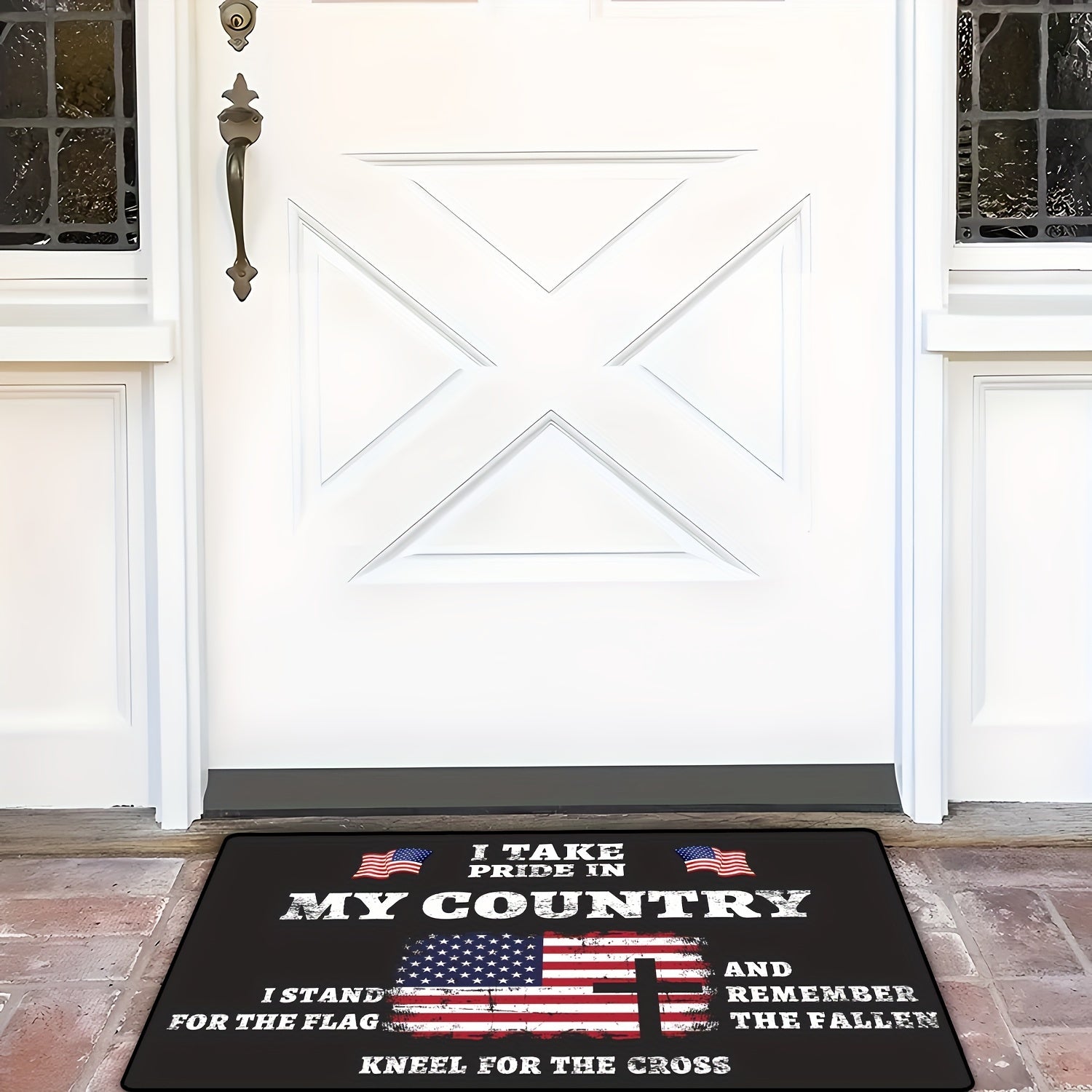 American Flag Print Doormat Indoor & Outdoor Foyer Rug Home Decor