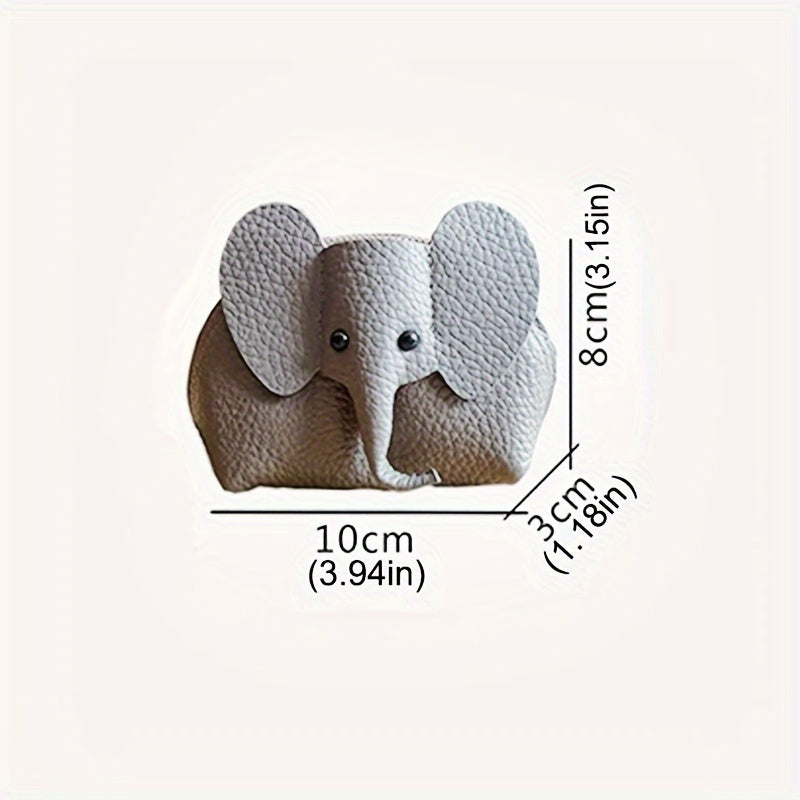 Elephant Coin Purse Card Bag Zipper Hand Twist Red Storage Bag
