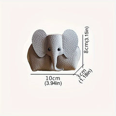 Elephant Coin Purse Card Bag Zipper Hand Twist Red Storage Bag
