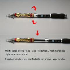 99% Carbon Fiber Telescopic Fishing Rod 1.8-3.6M