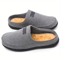 Men's Plush Lining Non-slip House Shoes Soft Sole Slip-On Moccasin