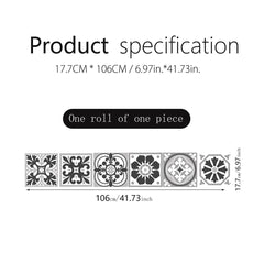Moroccan Pattern Stair Sticker Self-adhesive Waterproof Tile Sticker