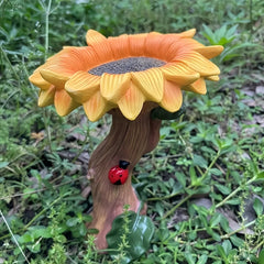 Sunflower Bird Feeder Resin Bird Food Holder Cartoon Plant Ornament