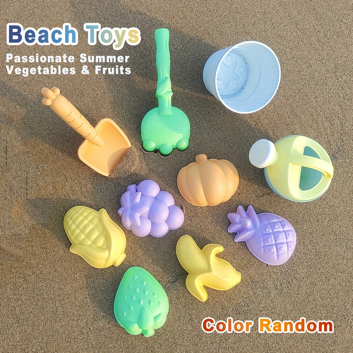 11pcs Watermelon Beach Sand Toys Set Durable PP Material