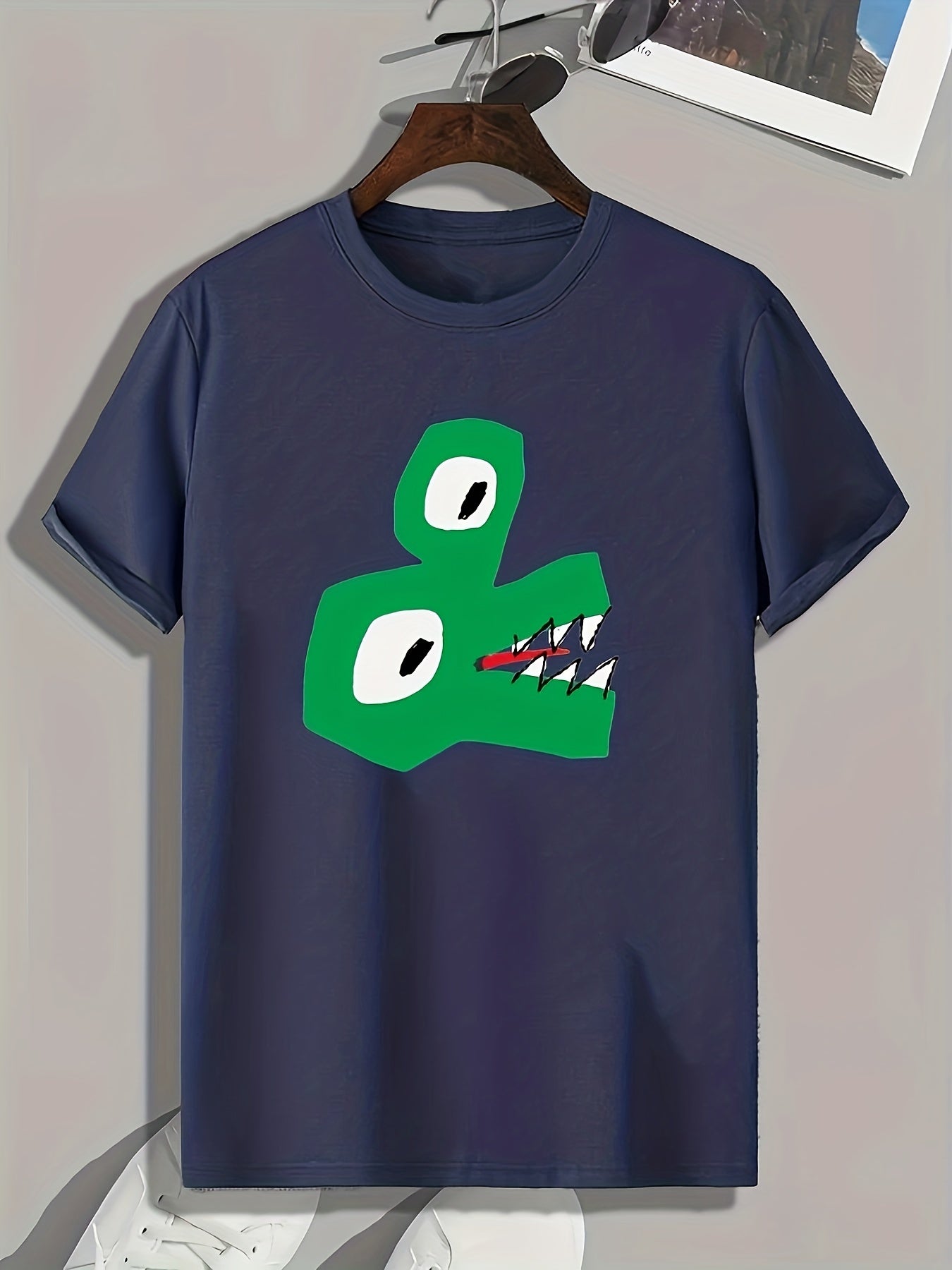 Crocodile Print Men's Graphic Tee for Summer