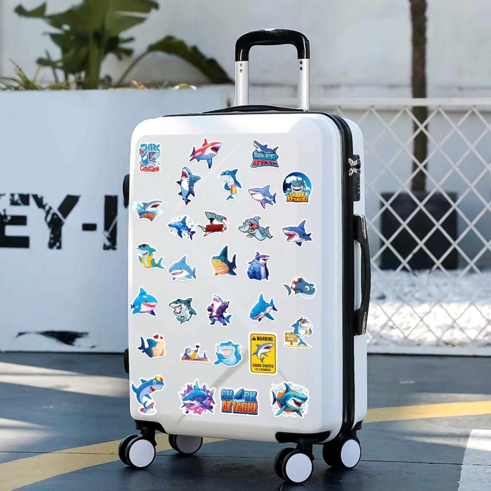 50pcs Shark Stickers Marine Animal Waterproof Vinyl Stickers DIY Travel