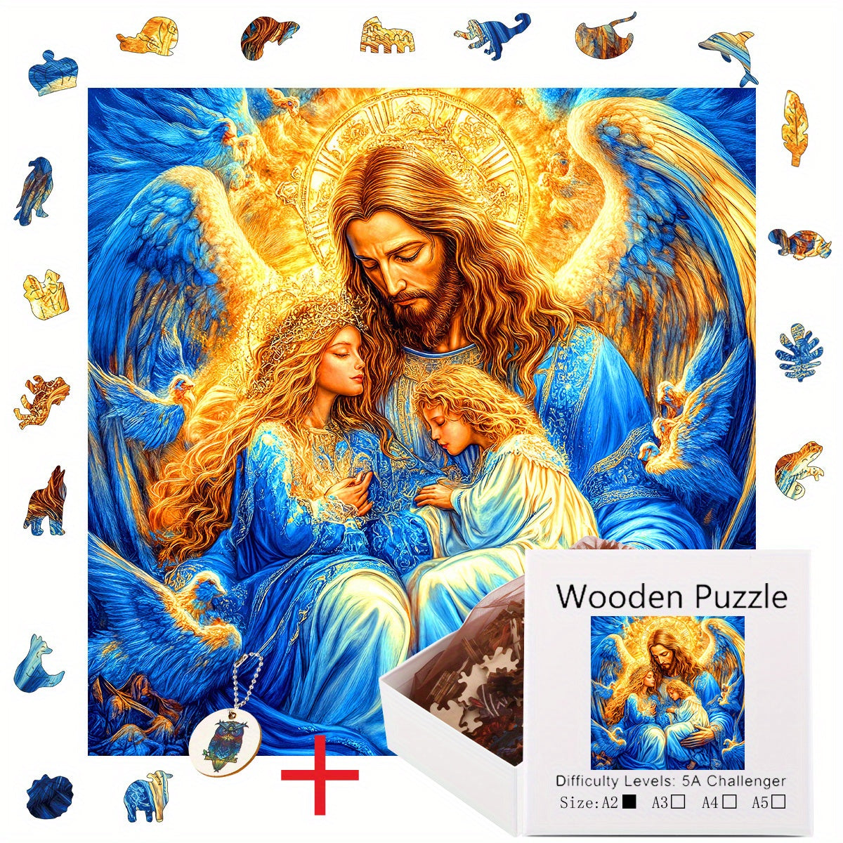 Hot Wooden Puzzle - Jesus and Angel - Ages 3+