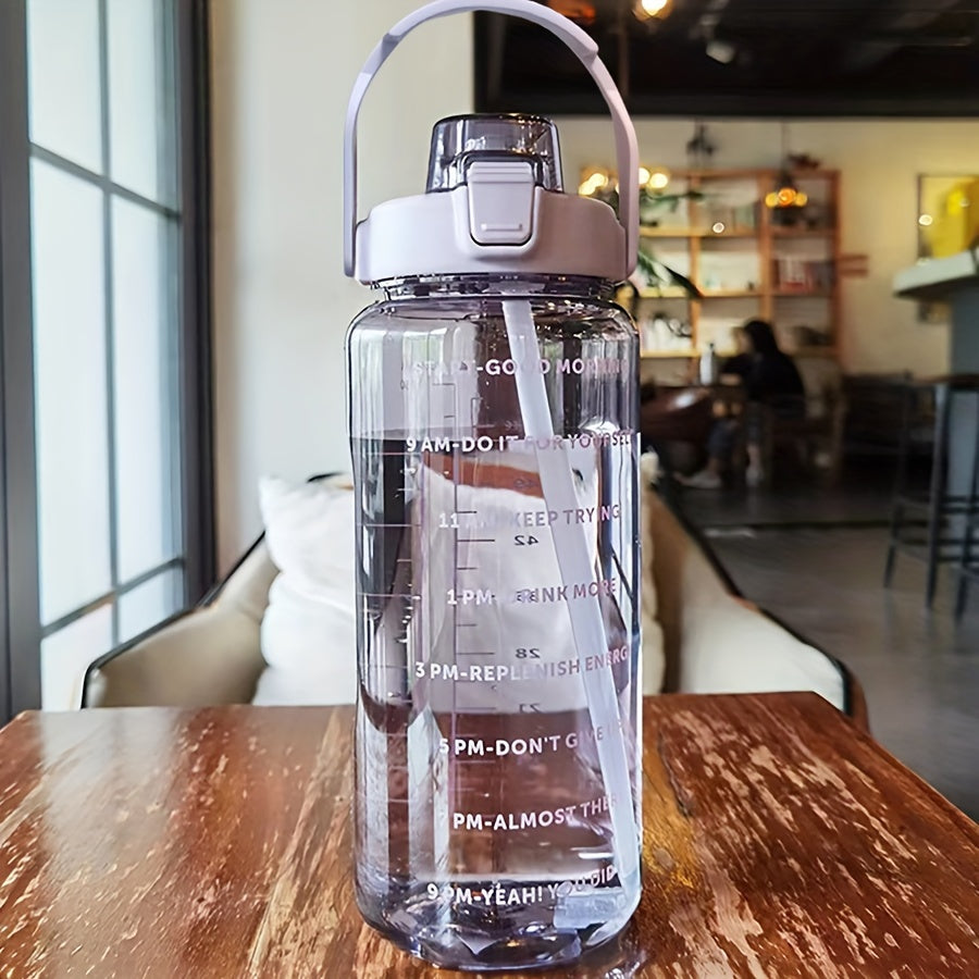 64oz Inspirational Water Bottle with Straw for Home Office Fitness
