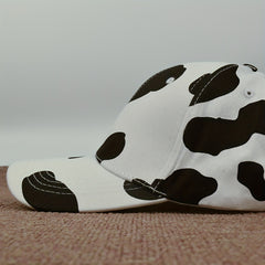 Unisex Cow Embroidery Baseball Cap Sunshade Adjustable Outdoor Sport Hat