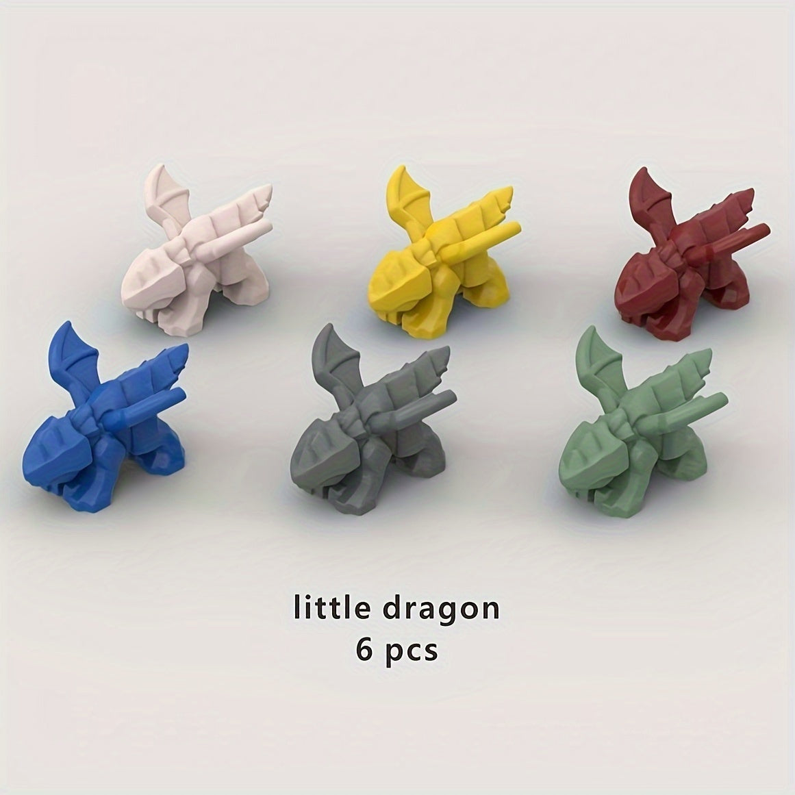 6pcs Little Fly Dragon Desktop Decoration Dragon Toy