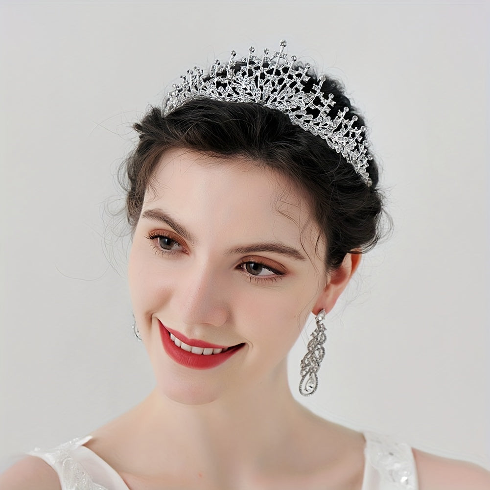 Crystal Headband Tiara Hair Accessory for Prom Birthday