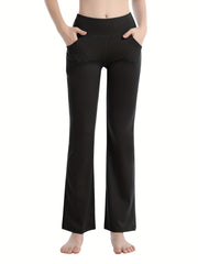 Bootcut Yoga Pants With Pocket High Waisted Workout Leggings