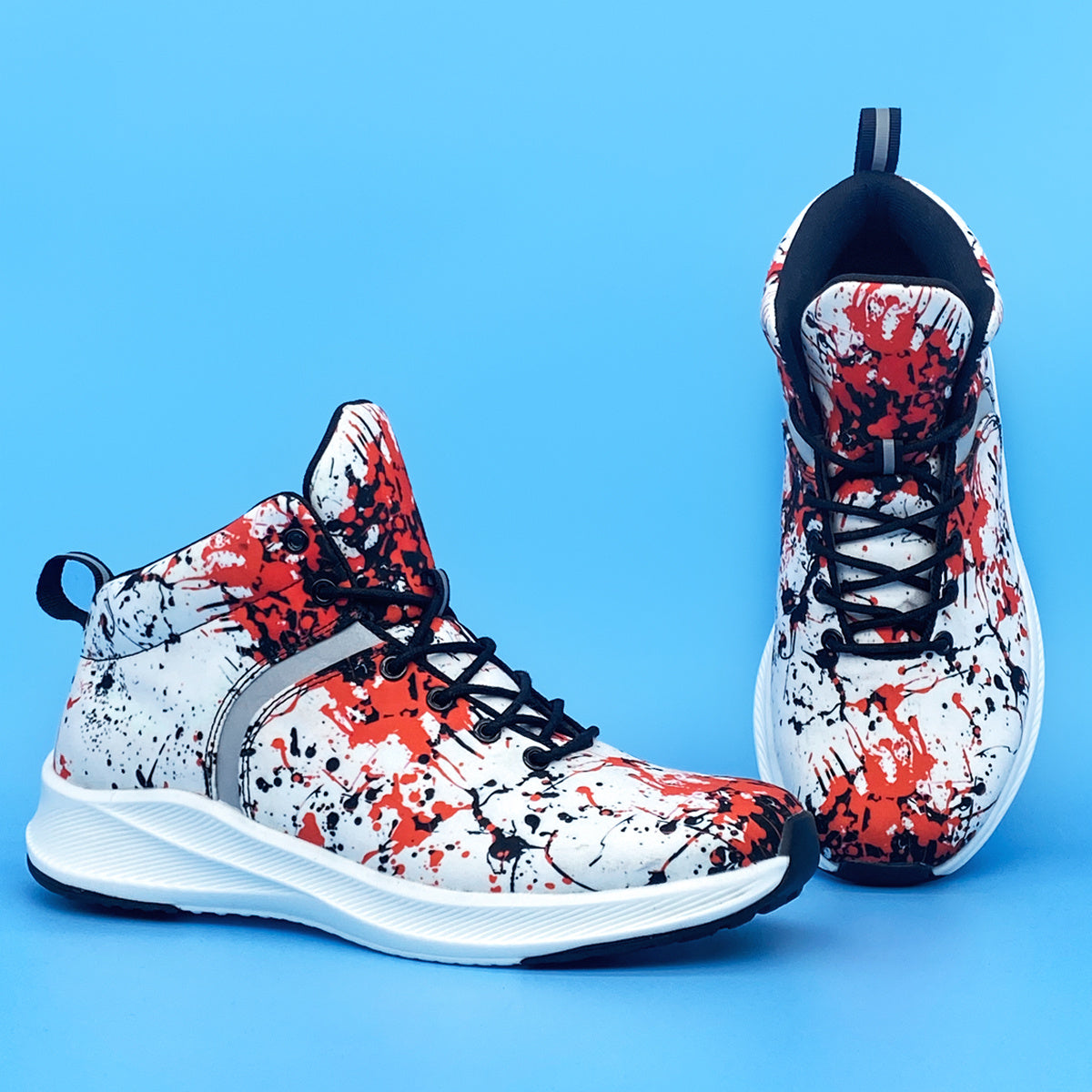 Men's Halloween Blood Print Reflective Running Shoes