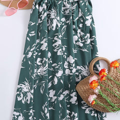 Boho Floral Pleated Skirt for Summer