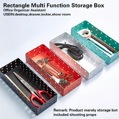 Metal Polish Pencil Container Box Pen Holder Organizer