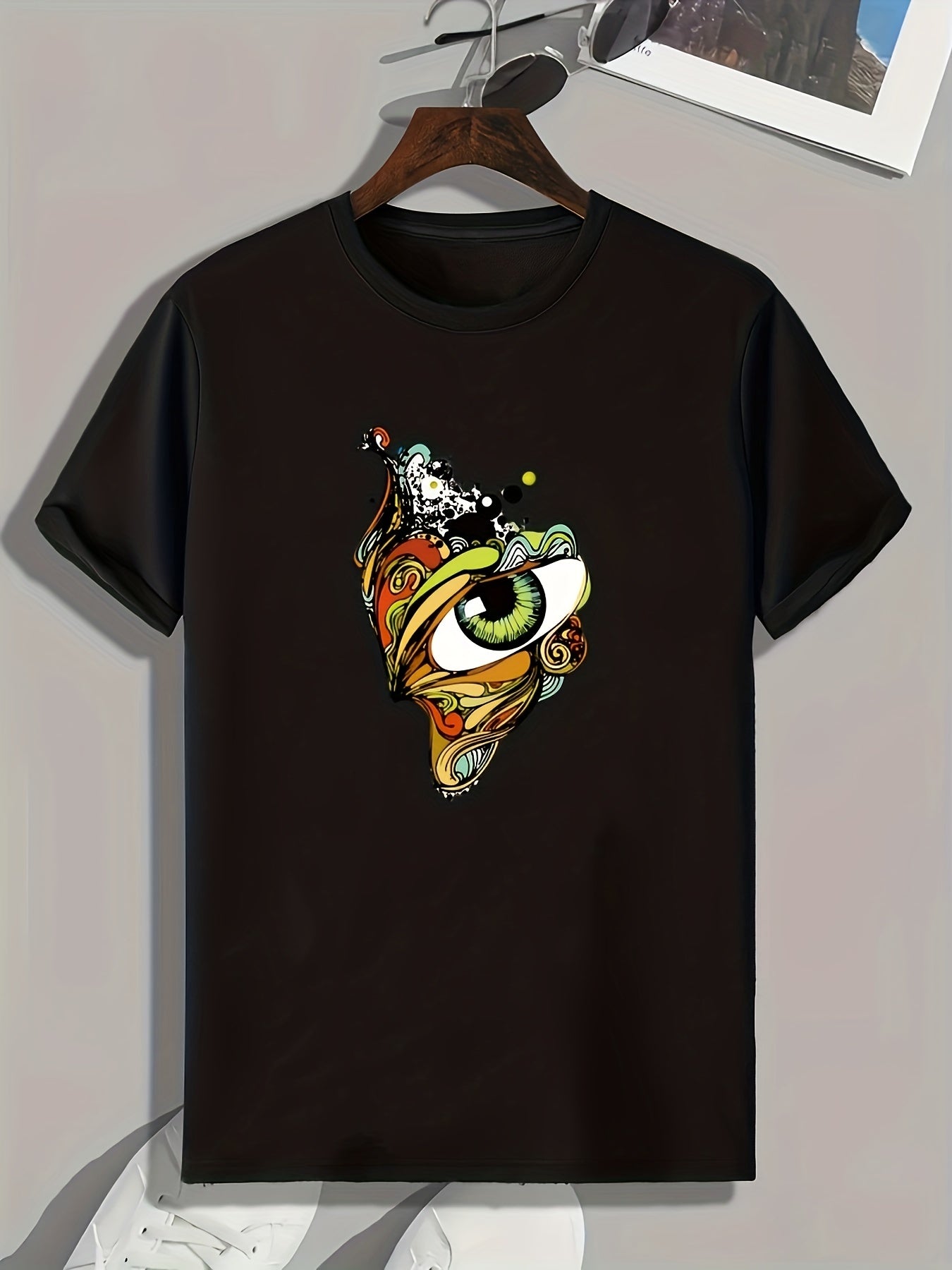 Eyes Print Men's Graphic T shirt Casual Comfy Tees For Summer