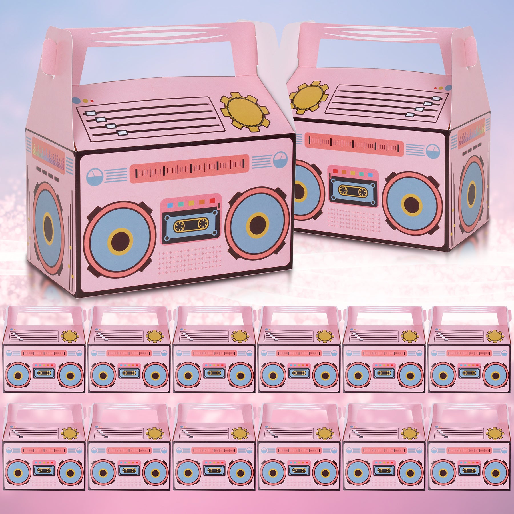 24pcs Music Radio Boomboxes Retro Radio Table Decorations