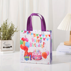 12 Pcs Happy Birthday Non-woven Bags - Kids Treat Bags - Waterproof Gift Bags