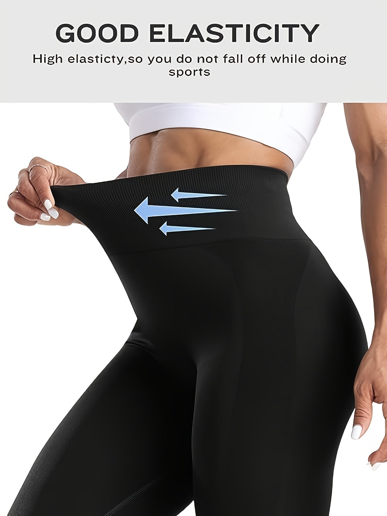 2pcs High Waisted Sports Leggings Soft Tummy Control Yoga Pants