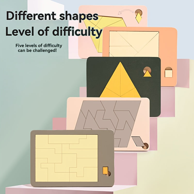 Wooden Puzzle Toy Level 10 - Challenging 3D Brain Teaser with Geometric Patterns