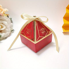 Triangle Wedding Candy Box Hot Golden Tower Jewel Box