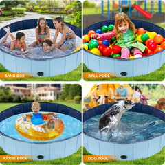 Portable & Slip Resistant Dog Pool for Summer Fun