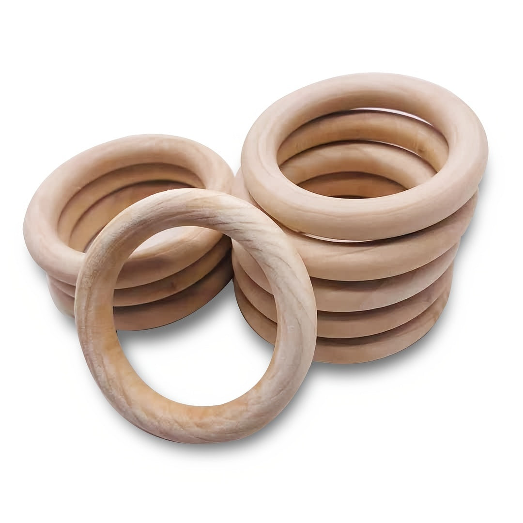 Wooden Rings For Crafts Macrame DIY Making Party Supplies